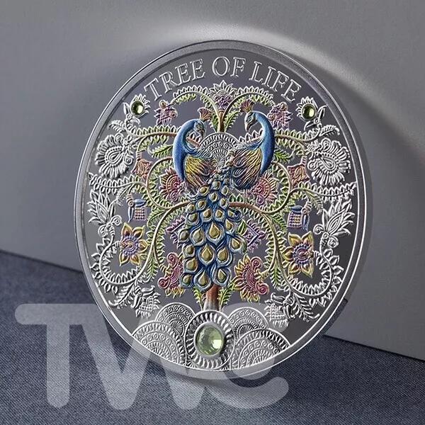 Tree of Life 1 oz Proof Silver Coin 5 Cedis Republic of Ghana 2022