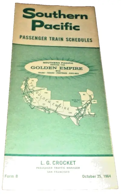 October 1964 Southern Pacific Golden Empire Public Timetable