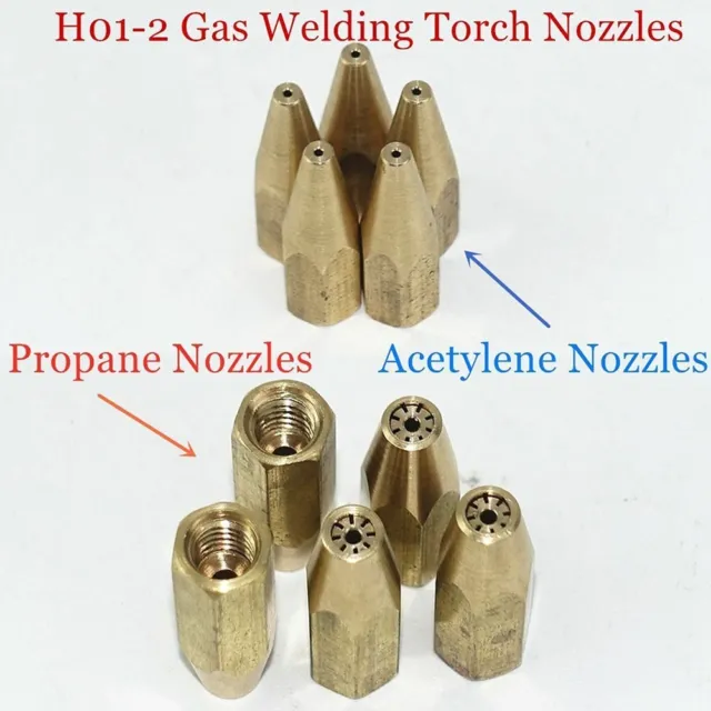 Set Torcia Brasatrice Gas Durevole con 5 Ugelli per Ossigeno Propano Acetilene