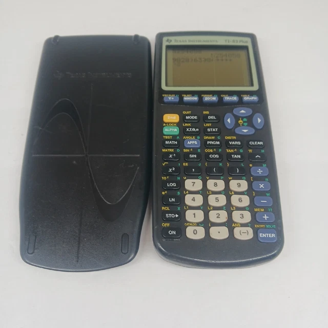 Texas Instruments TI-83 Plus Graphing Calculator - Slip Cover Included - Tested