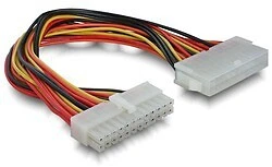 Cable de alimentación Delock ATX 24 polos -> 24 polos St/Bu 0,30 m