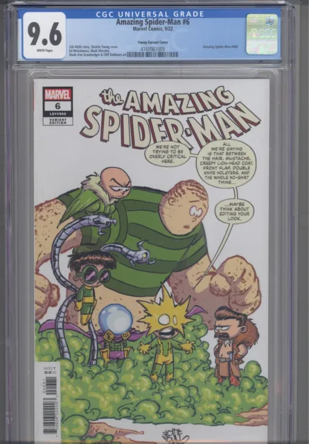 Amazing Spider-Man #6 CGC 9.6 2022 Marvel Comics Scottie Young Variant Cover