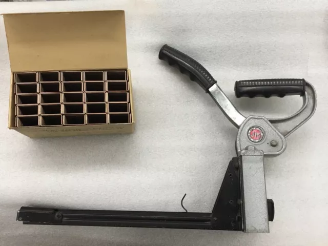 Josef Kihlberg Box Stapler # 561 / 15 w/ Box of 2000 Staples 5/8” long - Sweden