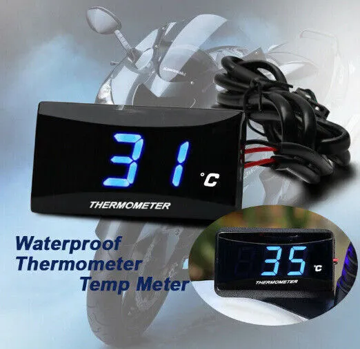 Numérique Thermomètre à eau Capteur de jauge Jauge de température de moto