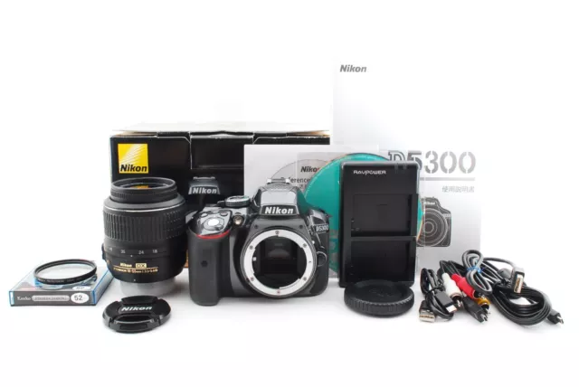 Nikon D5300 24.2MP Digital Camera w/AF-S 18-55mm Lens[Mint 3403 Shot] From Japan