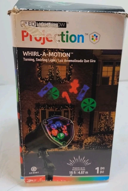 Gemmy Industries LightShow Projection Plus Whirl-a-Motion Snowflakes