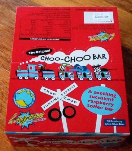 100 Raspberry Choo Choo Bars   2 x  1.0 kg  display boxes bought to order