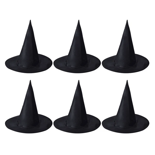 6 PCS WITCHES Hat Bulk Costume Wizard Halloween Dress up Cosplay