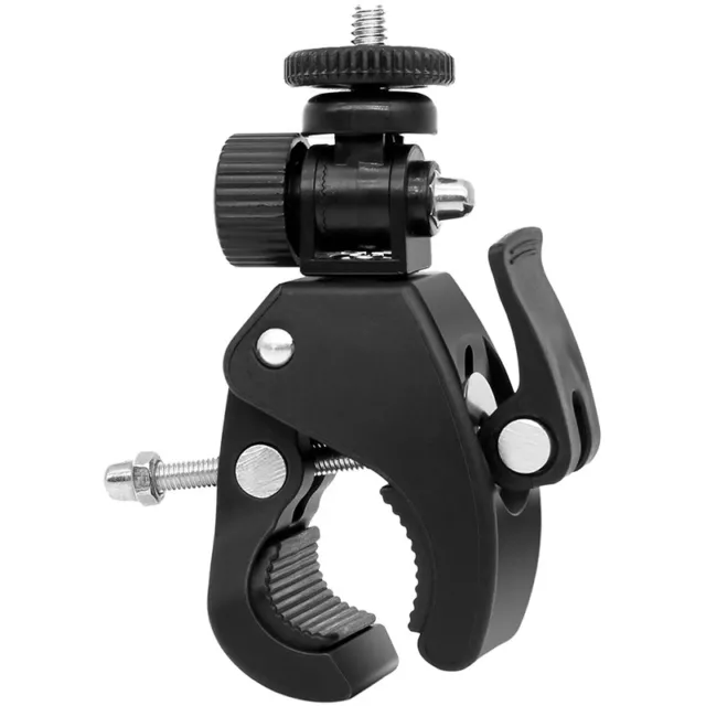 Quick Release Screw Clamp Bracket Bike Handlebar Mount 1/4 Tripod For C.^ob