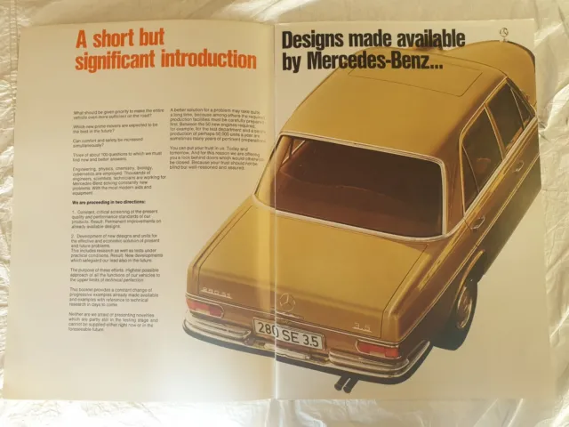 Dec 1971 MERCEDES BENZ Extends It's Lead Sales Brochure 3