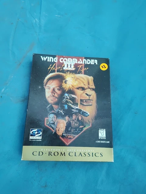Wing Commander 3 Computer WING COMMANDER III PC 1994 Windows 95 CD ROM Mark Hamill John Rhys ...
