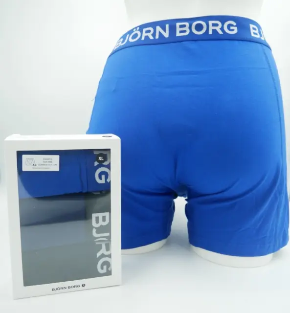 Björn Borg 3er pack Herren Core Shorts 2x blau, 1x schwarz Boxer-Shorts Größe XL