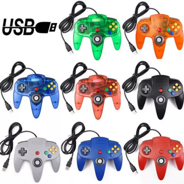 Classic N64 Controller USB Wired GamePad Kontroller für Nintendo 64 PC Raspberry 2