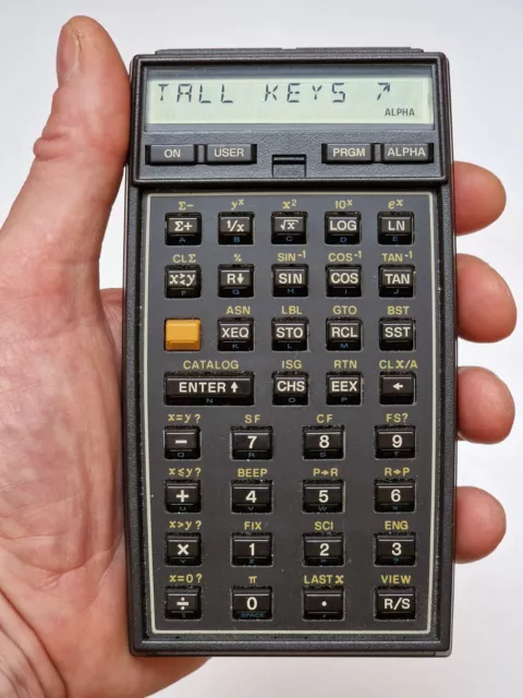 Hewlett-Packard scientific programmable calculator HP-41C & pouch/papers in box