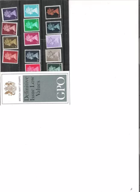 1969 Royal Mail Presentation Pack Low Value Definitive Pre Decimal Mint Stamps