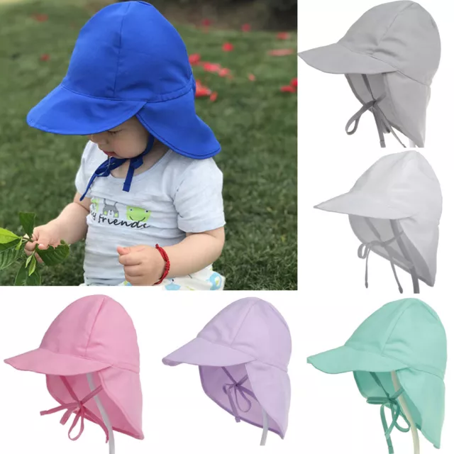 Kids Sun Hat Baby Boys Girls Summer Beach Hat Legionnaire   with Chin Strap