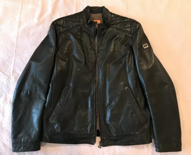 Boss orange sales leather jacket mens