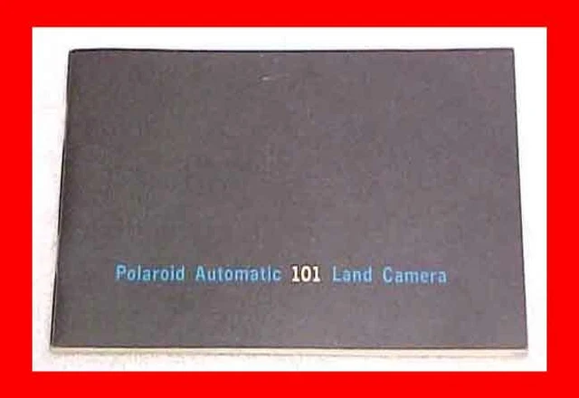 Polaroid Instant Land Camera Automatic 101 Color Pack Owners Manual Booklet