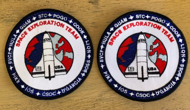 CSOC Space Exploration Team USA Shuttle Mission Patch Pair Of 2 Embroidered