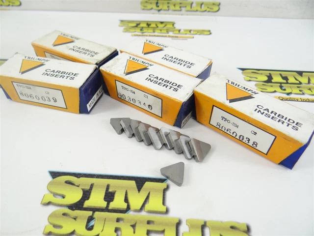 50 New Triumph Carbide Indexable Triangle Inserts Model Tpg-324 C2