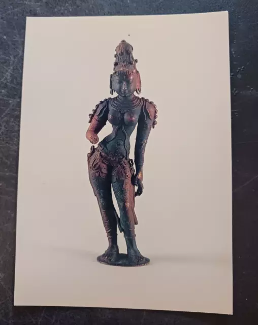postcard India Chola period  Parvati figure sculpture art unposted