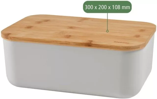 Brot Aufbewahrungsbox mit Bambusdeckel Brotkasten Brotdose Brotbox Brotbehälter