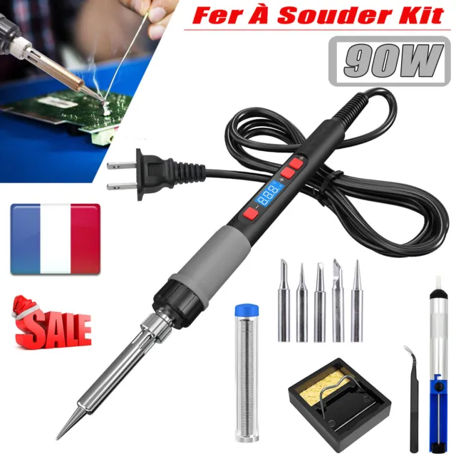 Kit Fer à Souder Dessouder Electronique Station Soudage 220V 60W Soudure Pompe