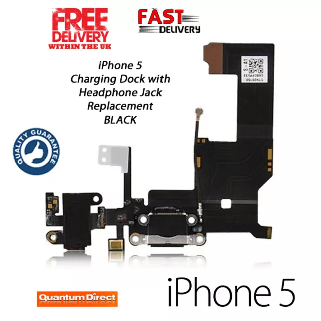 Nuevo IPHONE 5 Recambio Puerto de Carga / Dock Port + Micro+ Auriculares Jack