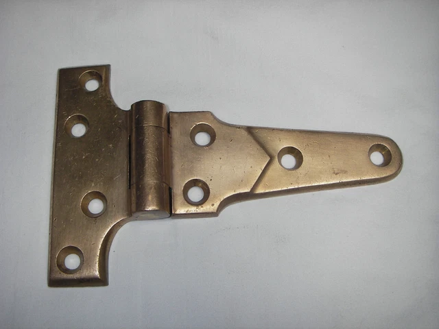 Vintage/Antique Cast Brass Ice Box Cupboard Door Hinge 6 1/8"L #425B