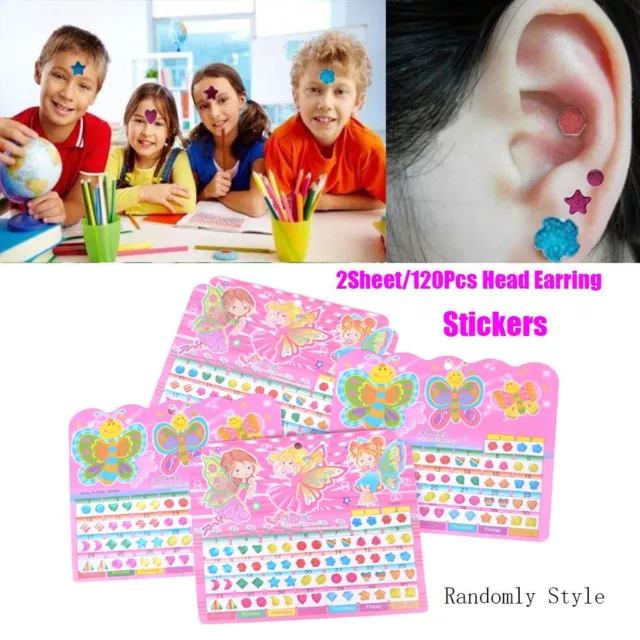 Jewelry Waterproof Cartoon Reward Toys Head Earring Crystal Reward Stickers DIY