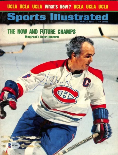 Henry Richard Signed Montreal Canadiens SPORTS Illustrated Magazine Low Cover