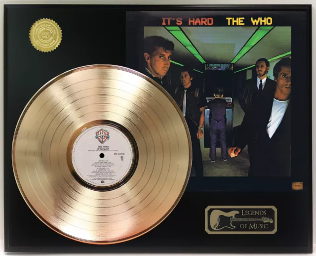 Who - Its Hard Gold LP Record Plaque Display