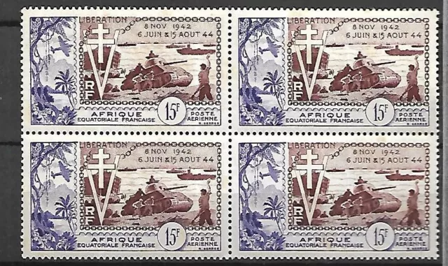 Afrique Equatoriale 1954 Poste Aérienne cat yt n° 57 X 4 N** MNH