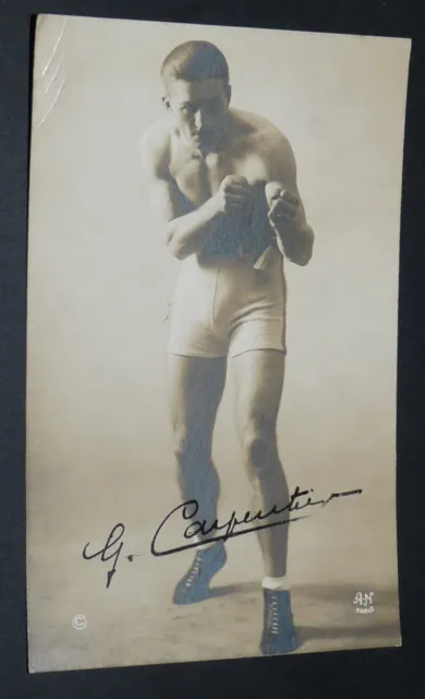 Cpa Carte Postale 1921 Boxe Boxing Georges Carpentier France Poids Mi-Lourds