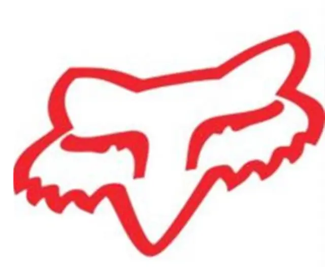 Fox Head Decal 4"  Sticker Decal  MX BMX Dirt Bike FOX Racing Red