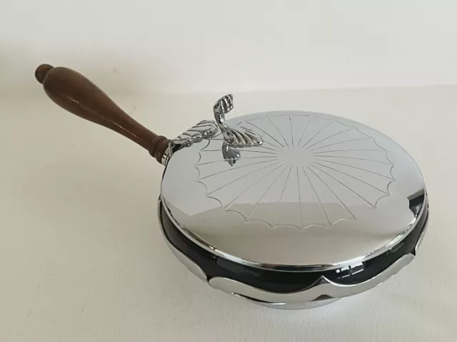 Cambridge Glass Farber Bros Krome Kraft Silent Butler Amethyst Glass Insert Cambridge Glass Farber Bros Krome Kraft Silent Butler Amethyst Glass Insert