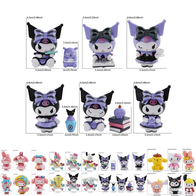 6 PZ/SET SANRIO Kuromi My Melody Hello Kitty mini figura bambola ...