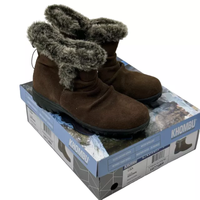 Khombu boots on sale shearling trim boot
