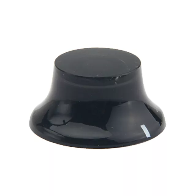 20 Pcs Black Top Hat Guitar Speed Bell Knob Volume Tone Control Knob White Mark 2