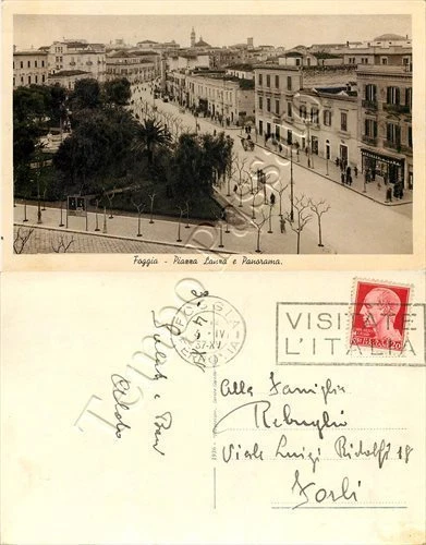 Cartolina di Foggia, panorama - 1937