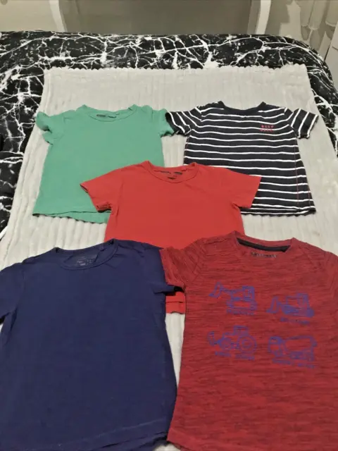 Next baby boys bundle of 5 short sleeve tops size 18-24 months