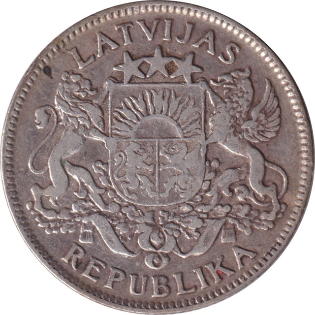 Latvia - 1 lats - Arms -  1924 - No607