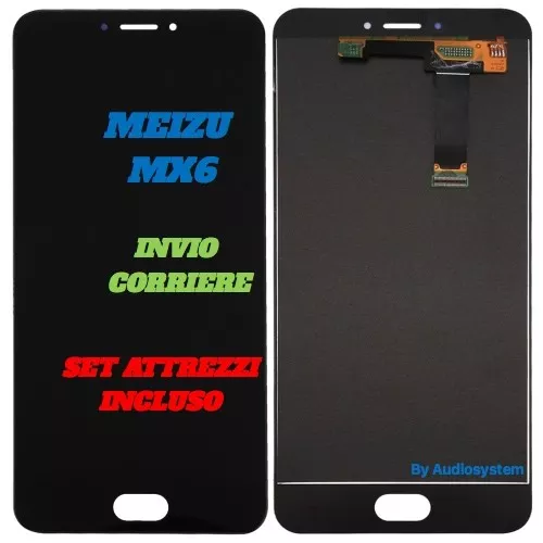 DISPLAY LCD +TOUCH SCREEN+ATTREZZI MEIZU per MX6 M685H NERO VETRO SCHERMO