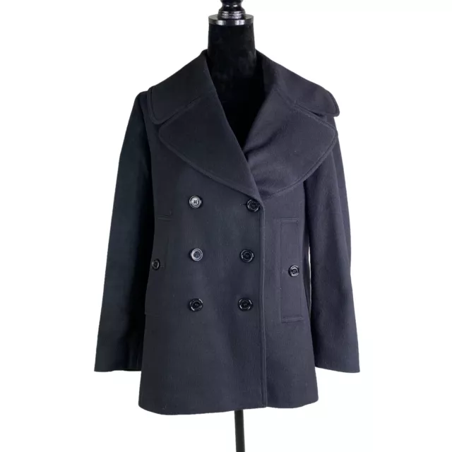 Burberry pledbridge coat black wool cashmere blend women’s size US 10