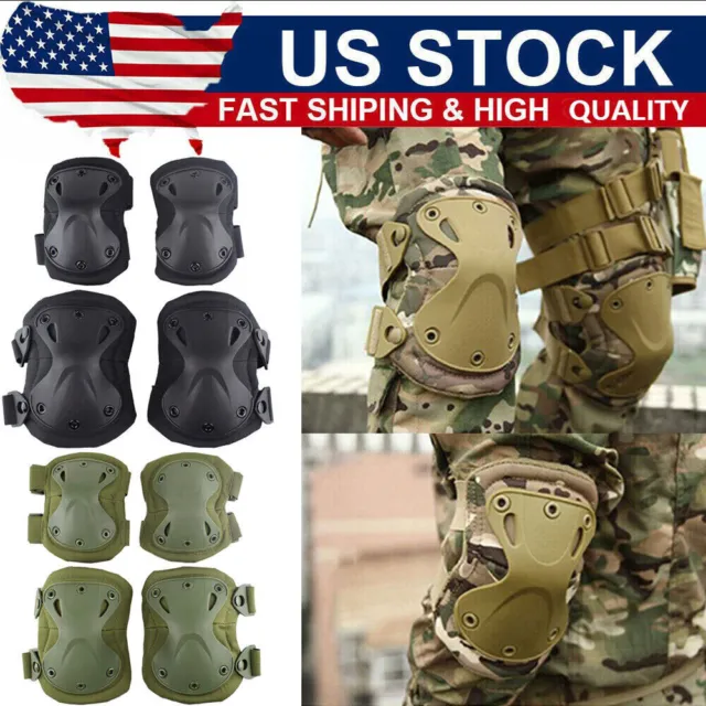 Knee & Elbow Pads Set US Army Tactical Combat Military Pads Outdoor Equipment