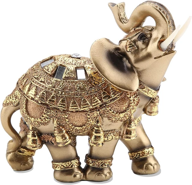 Lucky Wealth Elephant Statue Feng Shui Home Decorations for Living Room Elephant