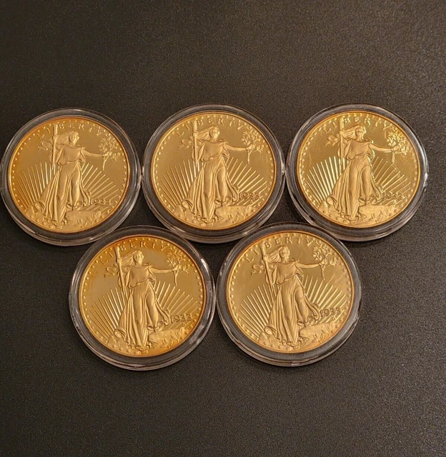 (5) 2004 1933 24K Gold Clad Double Eagle N Mariana Islands Proof Copy