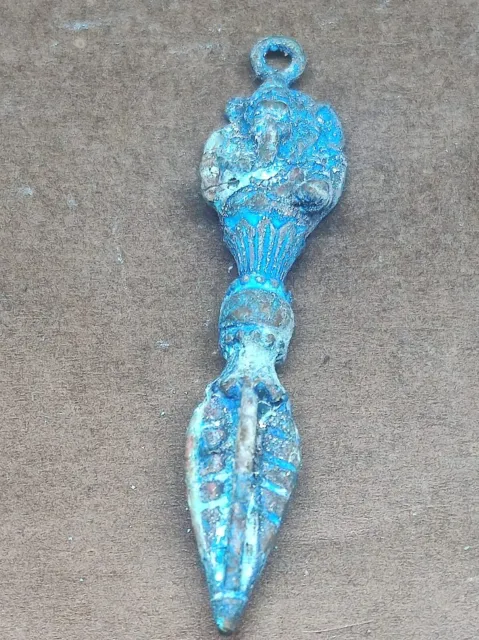 Ancient Bronze Medieval Rare Amulet Genuine Antique Artifact