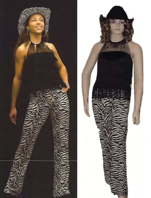 Mustang Sally Adult Medium Dance Costume Cowboy Cowgirl Zebra Animal Print New