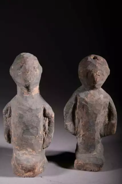 art africain Paire de statuette primitives Baoulé 1620